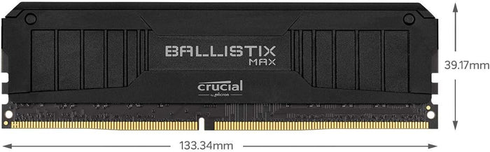 Crucial Ballistix MAX 4400 MHz DDR4 DRAM Desktop Gaming Memory Kit 16GB 8GBx2 CL19 BLM8G44C19U4B Black