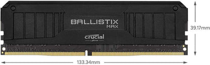 Crucial Ballistix MAX 4400 MHz DDR4 DRAM Desktop Gaming Memory Kit 16GB 8GBx2 CL19 BLM8G44C19U4B Black