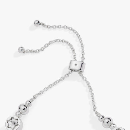 Crystal Snowflake Beaded Bolo Bracelet