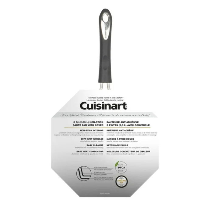 CUISINART 5533-24SVEC 3Qt Non-Stick Saute Pan with Cover