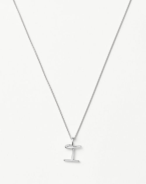 Curly Molten Mini Initial Necklace - I | Sterling Silver Necklaces Missoma