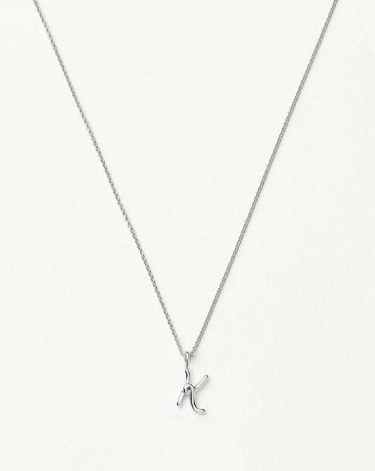 Curly Molten Mini Initial Necklace - K | Sterling Silver Necklaces Missoma