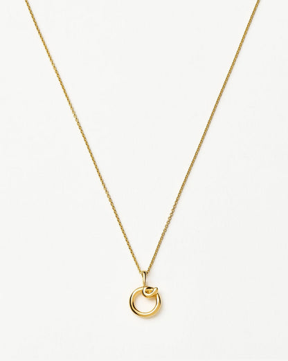 Curly Molten Mini Initial Necklace - O | 18ct Gold Vermeil Necklaces Missoma