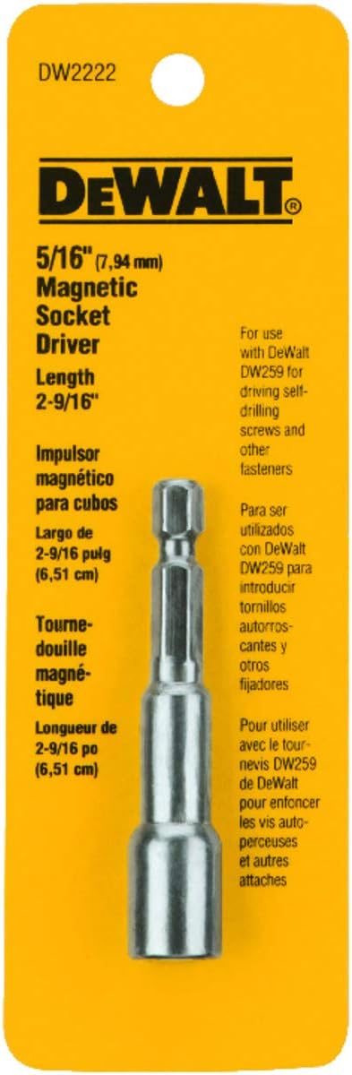 DeWalt Magnetic Nut Driver Impact 5/16in x 2-9/16in - DW2222 MEGA