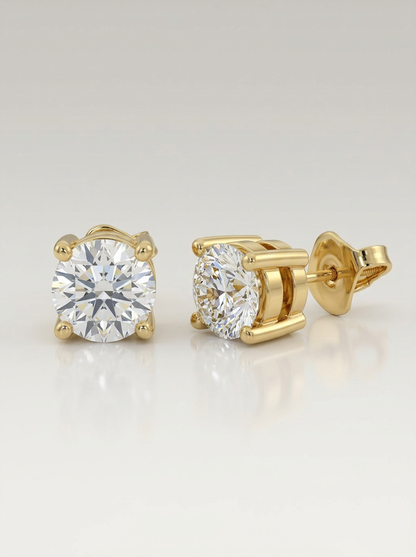 Diamond Solitaire Earrings