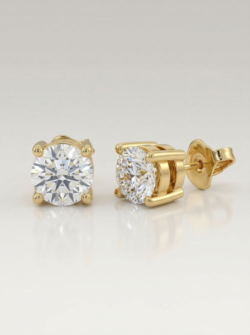 Diamond Solitaire Earrings