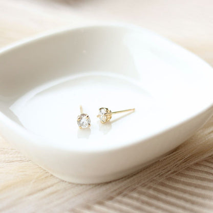 Diamond Solitaire Earrings