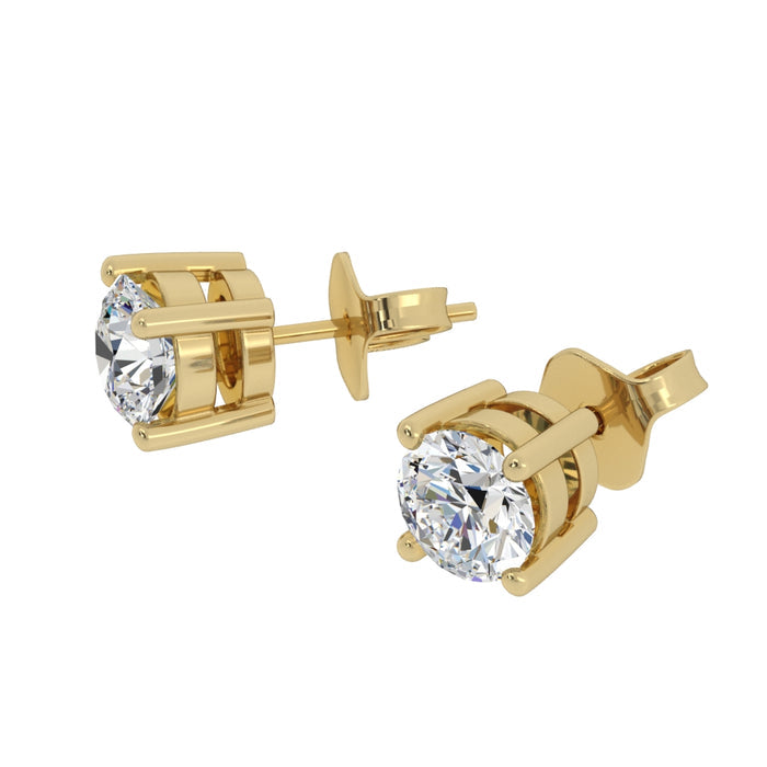 Diamond Solitaire Earrings