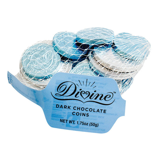 Divine Chocolate Dark Chocolate Coins Candy - 30 Count