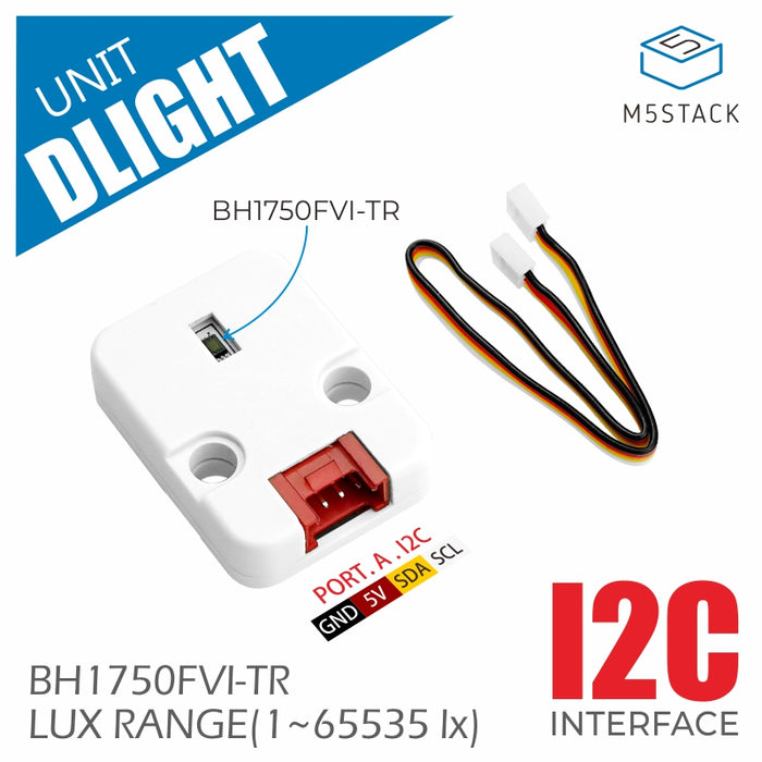 Dlight Unit - Ambient Light Sensor (BH1750FVI-TR) - m5stack-store