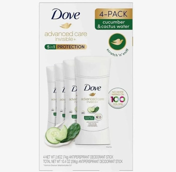Dove Advanced Care Cucumber and Cactus Water Deodorant 4 Units / 74 g -475070 ebuystt