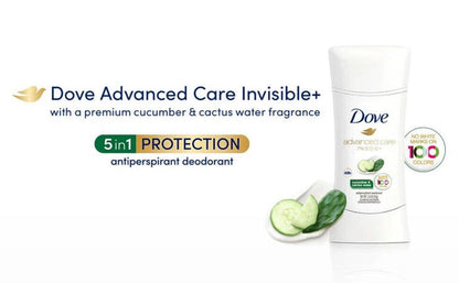 Dove Advanced Care Cucumber and Cactus Water Deodorant 4 Units / 74 g -475070 ebuystt