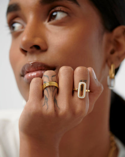 Enamel Haze Ovate Ring Rings Missoma