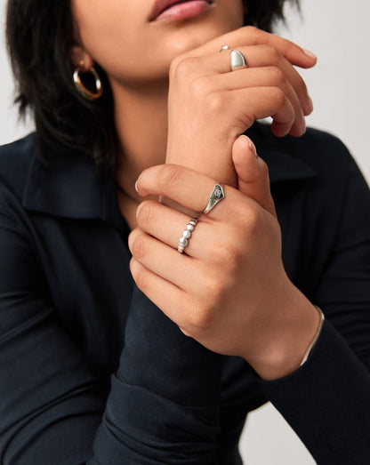 Engravable Heart Signet Ring | Sterling Silver Rings Missoma