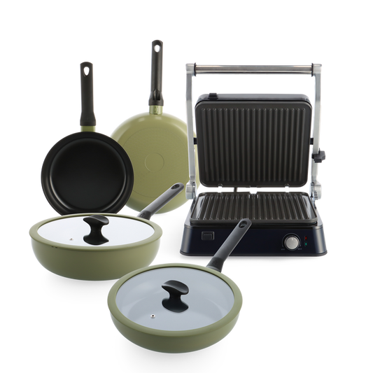 Enjoy Olive Green + Contact Grillset