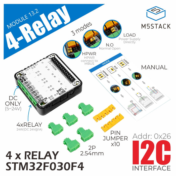 4-Channel Relay Module (STM32) - m5stack-store