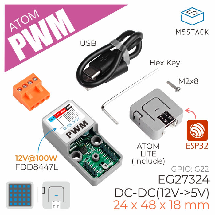 ATOM PWM Kit (FDD8447L) - m5stack-store