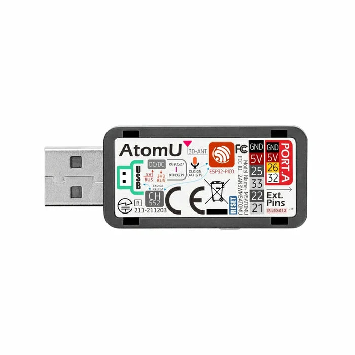 [EOL] AtomU ESP32 Development Kit with USB-A