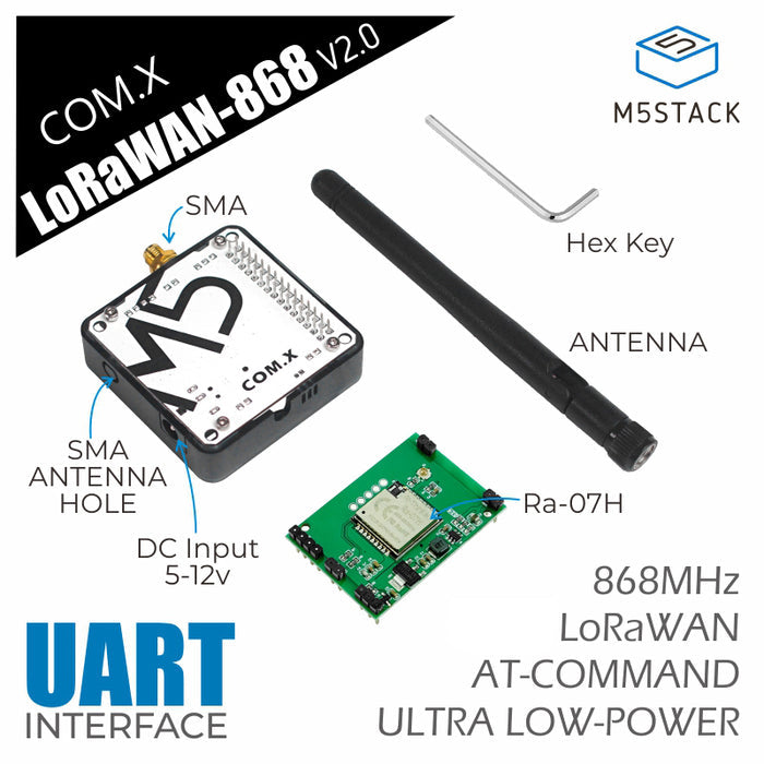 COM.LoRaWAN Module 868MHz V2.0 (ASR6501) - m5stack-store
