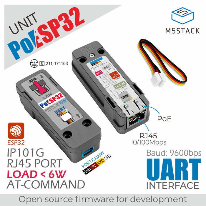 ESP32 Ethernet Unit with PoE - m5stack-store