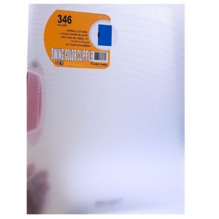 Foldermate A4 Swing Clip File, White - 4718724347009 Pie's Variety Store