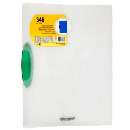 Foldermate A4 Swing Clip File, White - 4718724347009 Pie's Variety Store