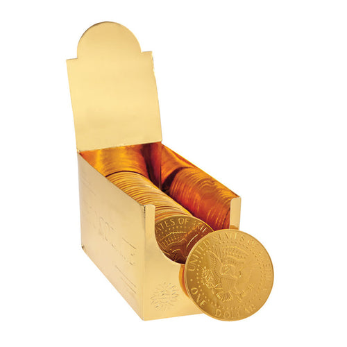 Fort Knox US Dollar Milk Chocolate Medallion Candy - 120 Count