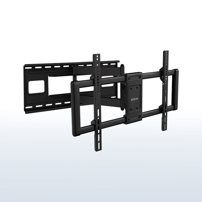 Black TV wall mount on a white background