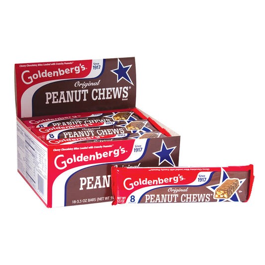 Goldenberg's Original Dark Chocolate Peanut Chews Candy - 18 Count