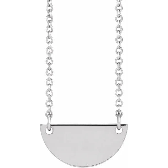 Half Moon Engravable Necklace