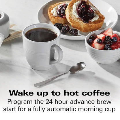 HAMILTON BEACH PROFESSIONAL 49500 Programmable 12 Cup Coffee Maker - Refurbished with Home Essentials warranty