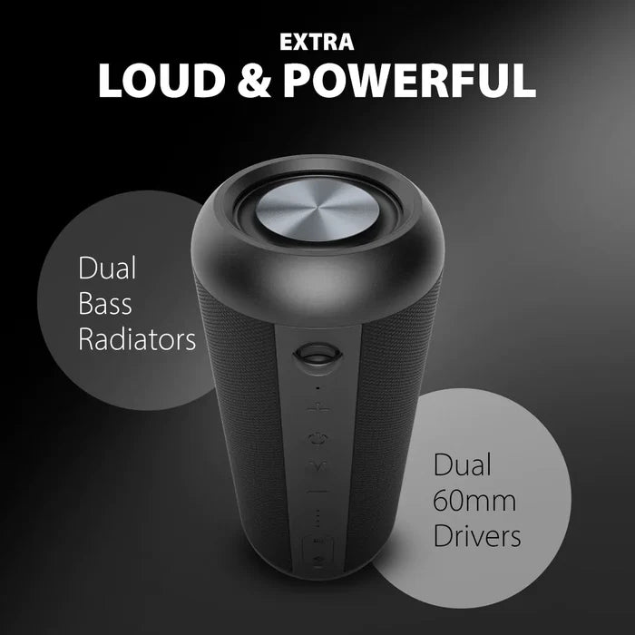 Harmony Wireless Multiroom Audio System for TV, Cafés, and Restaurants, dual drivers and bass radiators deliver loud, crisp audio.