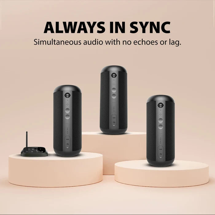 Harmony Wireless Multiroom Audio System for TV, Cafés, and Restaurants, under 30ms latency for synchronized, no echoes or lag
