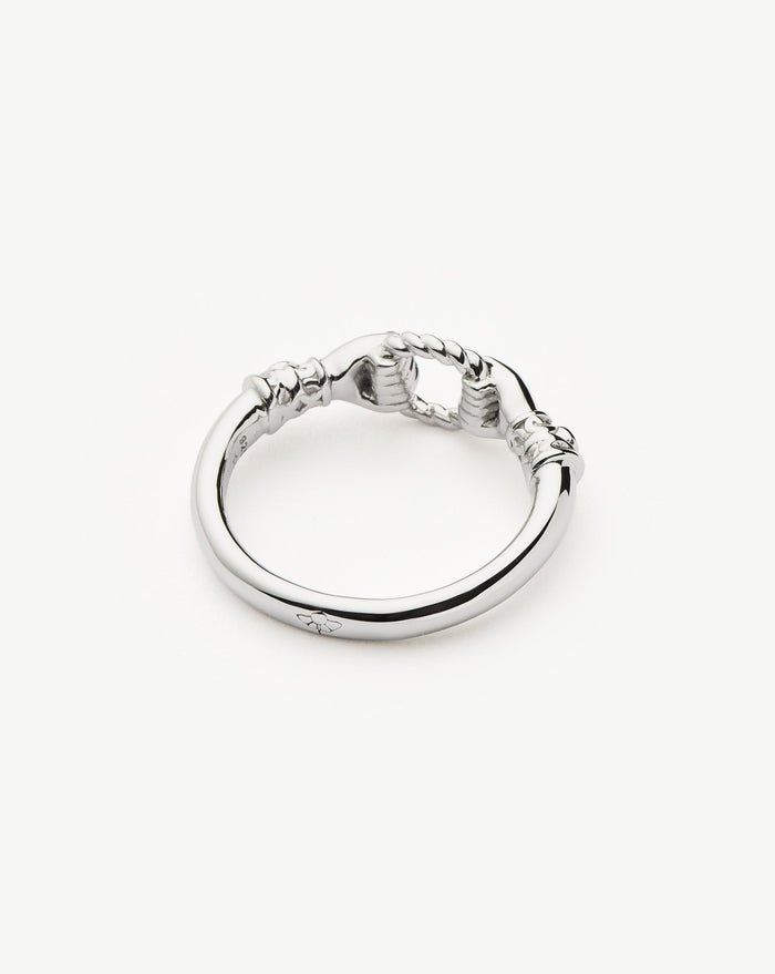 Harris Reed In Good Hands Stacking Ring | Sterling Silver/Cubic Zirconia & Black Onyx Rings Missoma