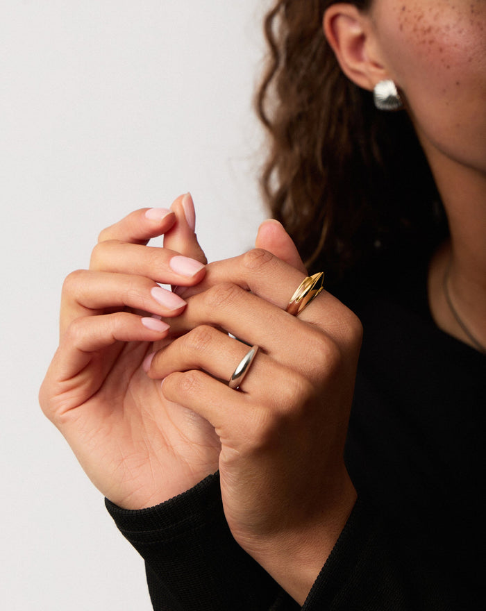 Hera Dome Stacking Ring | 18ct Gold Vermeil Rings Missoma