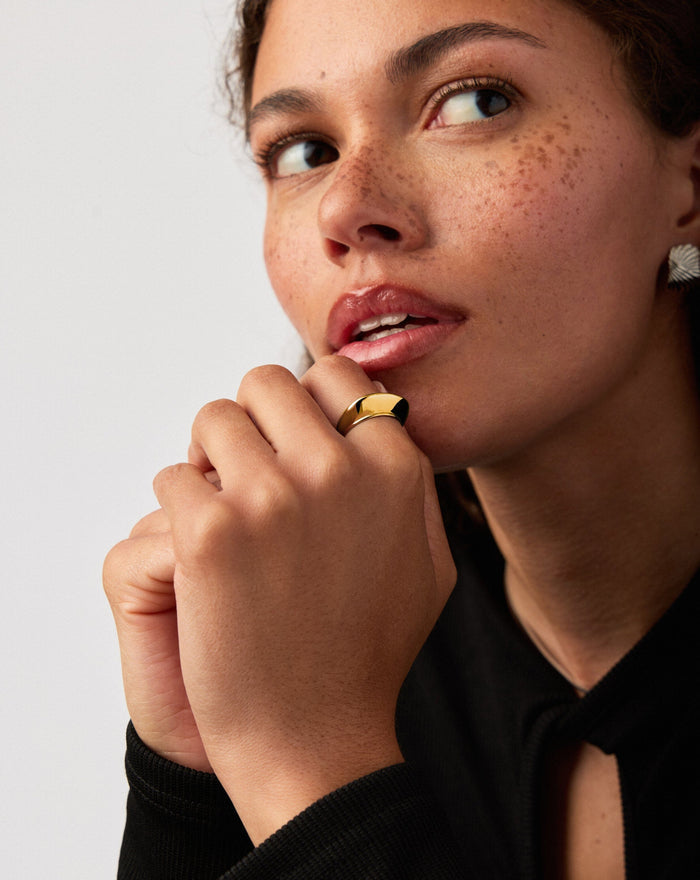Hera Dome Stacking Ring | 18ct Gold Vermeil Rings Missoma