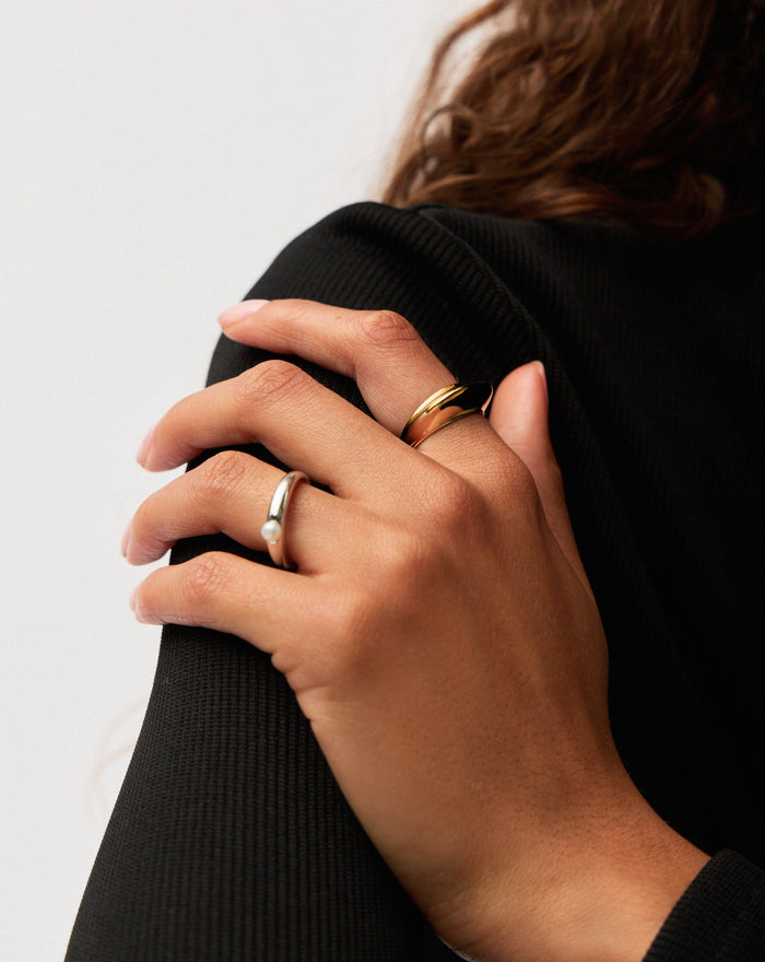 Hera Dome Stacking Ring | 18ct Gold Vermeil Rings Missoma