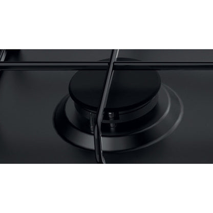 Hotpoint PPH60PFNB 60Cm Gas Hob Mulitflame With Enamel Pan Supports Black
