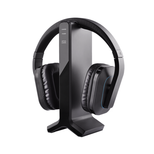 HT280 Wireless TV headphones, high volume setting, transmitter charging dock, ideal for the seniors and hearing impaired