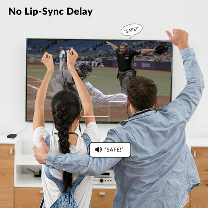 HT41866 Wireless Earbuds for TV Watching,  synchronized audio with no  lip-sync delay.