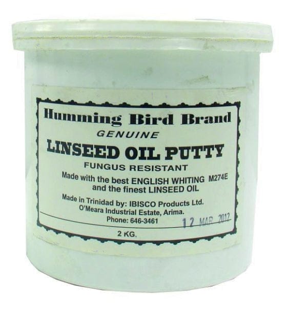 HUMMING BIRD BRAND FUNGUS RESISTANT, PUTTY, LINSEED OIL, 2 KGS (4 1/2 LBS) - 02609 MEGA