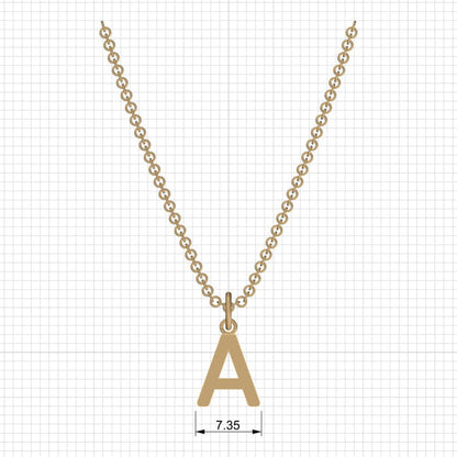 Initial Letter Charm  (Silver or Gold Plated)