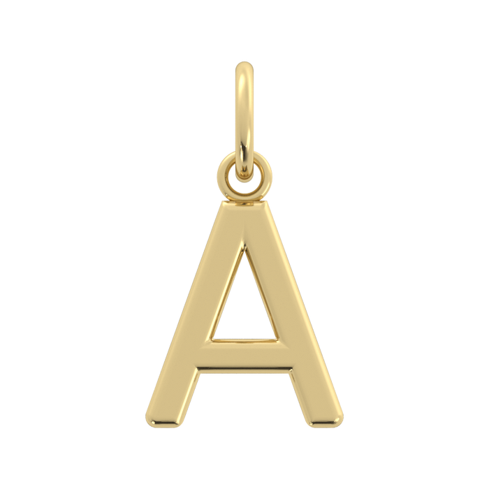 Initial Letter Charm  (Silver or Gold Plated)