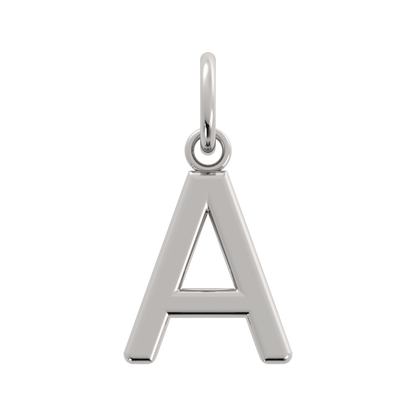Initial Letter Charm  (Silver or Gold Plated)