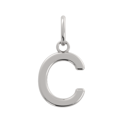 Initial Letter Charm  (Silver or Gold Plated)