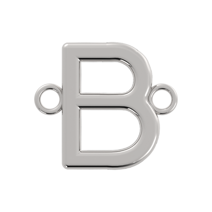 Initial Letter Connector  (Silver or Gold Plated)