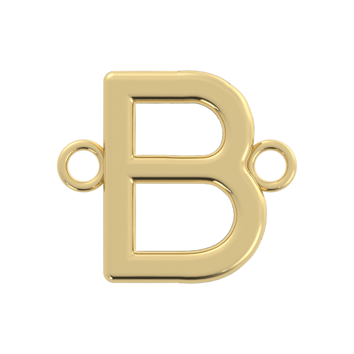 Initial Letter Connector  (Silver or Gold Plated)