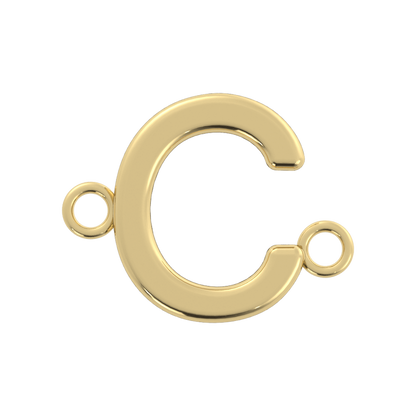 Initial Letter Connector  (Silver or Gold Plated)