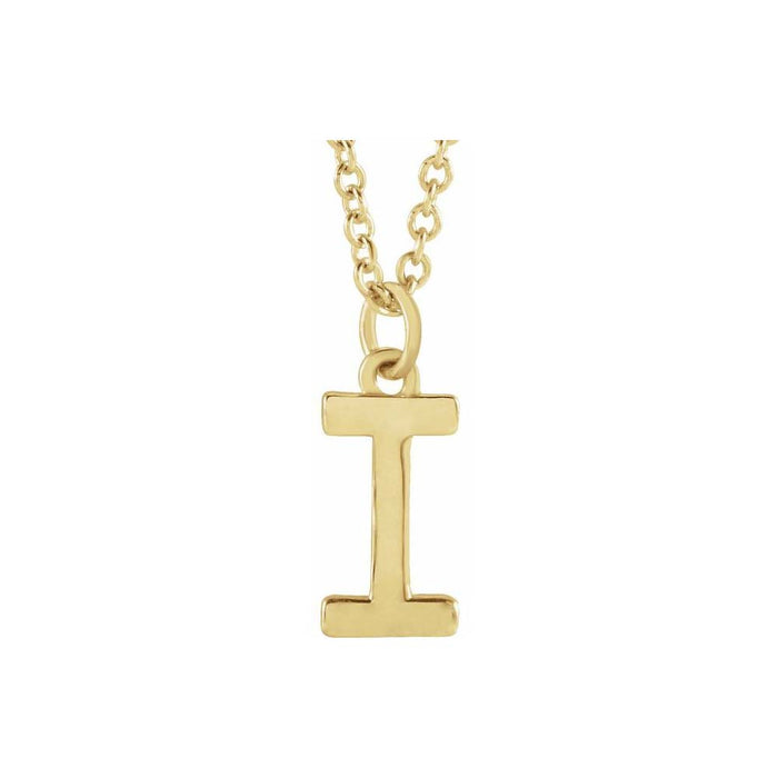 14k yellow gold / I
