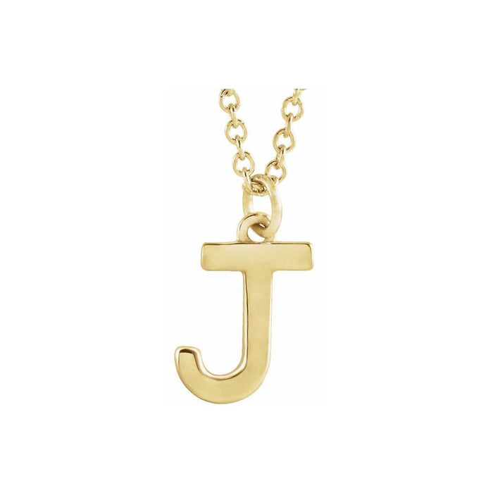 14k yellow gold / J
